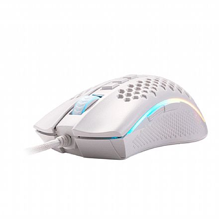Mouse - Mouse Gamer Redragon Storm Elite Lunar - 16000dpi - 8 Botões Programáveis - RGB - M988W-RGB