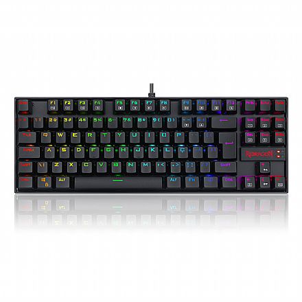 Teclado - Teclado Mecânico Gamer Redragon Draconic Pro - ABNT2 - 60% - Switch Vermelho - Iluminação RGB - Preto - K530RGB-PRO (PT-RED)