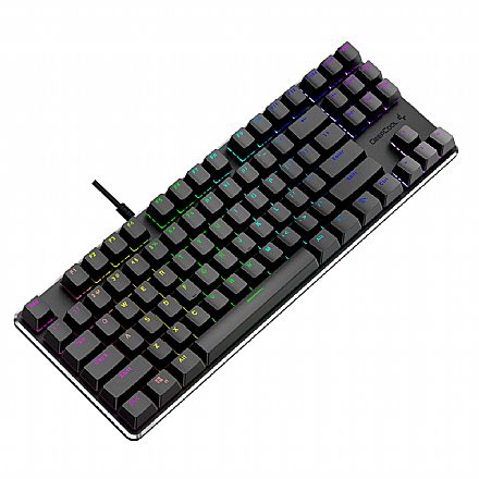 Teclado - Teclado Mecânico Gamer Deepcool KB500 - ABNT - RGB - Switch Vermelho - Preto - R-KG722-BK0AN4A-G