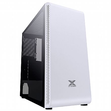 Gabinete - Gabinete Gamer Vinik Vx Gaming VAUX - Lateral em Vidro Temperado - USB 3.0 - Branco - 36259