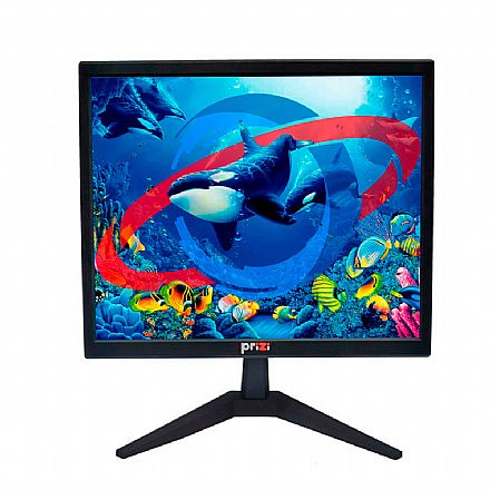 Monitor - Monitor 17" Prizi Slim PZ0017HDMI - Proporção 4:3 - Resolução 1280 x 1024 - HDMI/VGA