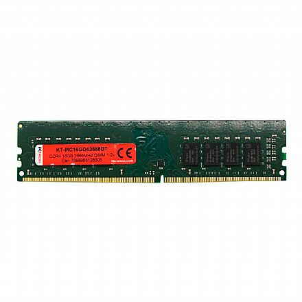 Memória para Desktop - Memória 16GB DDR4 2666MHz - KT-MC16GD42666DT