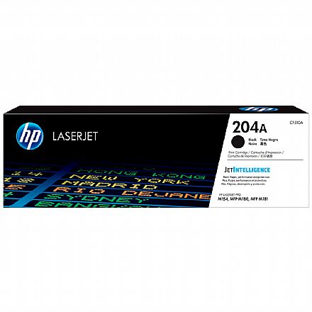 Toner - Toner HP 204A Preto - CF510A - Para Laserjet Pro M154 / MFP M180 / MFP M181