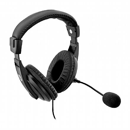 Fone de Ouvido - Headset Bright Office - com Controle de Volume e Microfone - Conector P2 - 0507