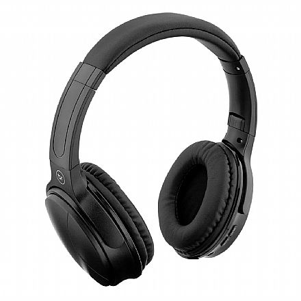 Fone de Ouvido - Fone de Ouvido Bluetooth Bright Bass - Botões de Controle - Preto - HP558