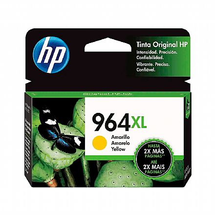 Cartucho - Cartucho HP 964XL Amarelo - 3JA56AL - Para HP OfficeJet Pro 9010/ 9020