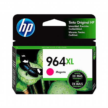 Cartucho - Cartucho HP 964XL Magenta - 3JA55AL - Para HP OfficeJet Pro 9010/ 9020