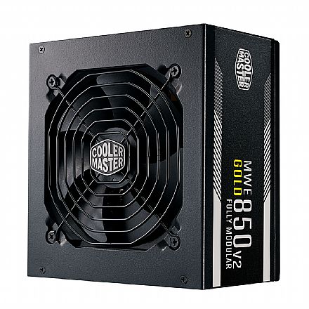 Fonte - Fonte 850W Cooler Master MWE - Modular - PFC Ativo - Eficiência 90% - 80 PLUS® Gold - MPE-8501-AFAAG-WO