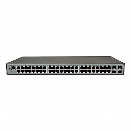 Rede Switch - Switch 48 Portas Intelbras SG 5204 MR L2+ - Gerenciavel - 48 portas Gigabit + 4 portas SFP Mini-GBIC