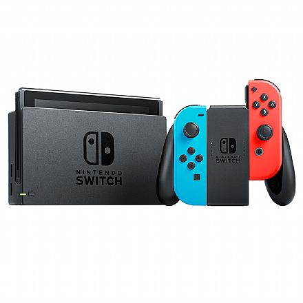 Videogame - Console Nintendo Switch - 32GB - Azul e vermelho - Nacional - HADSKABA1 BRA