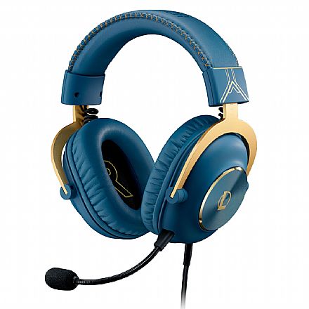 Fone de Ouvido - Headset Gamer Logitech G Pro X League of Legends Edition - G HUB - Drivers Pro-G 50mm - Blue Vo!ce - 981-001105