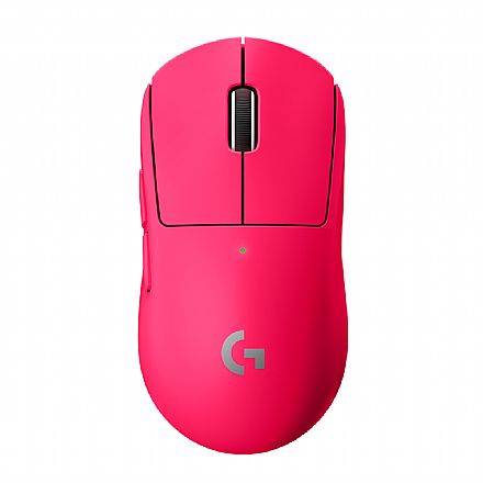 Mouse - Mouse Gamer Sem Fio Logitech G Pro X Superlight - 25.600dpi - Sensor HERO 25K - Receptor sem fio LightSpeed - 1ms - Rosa - 910-005955