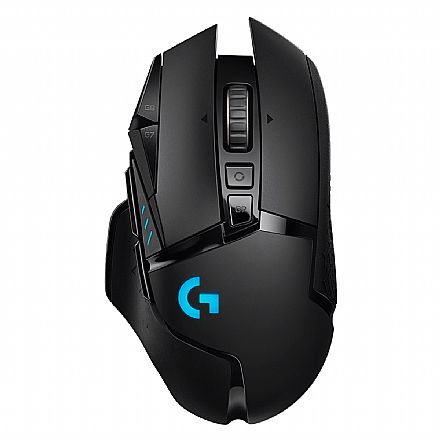 Mouse - Mouse Gamer Sem Fio Logitech G502 LightSpeed - G HUB - RGB - 25.600dpi - 11 Botões Programáveis - Lightsync - Peso ajustável - 910-005566