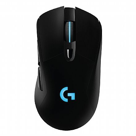 Mouse - Mouse Gamer Sem Fio Logitech G703 - G HUB - 25.600dpi - 6 Botões Programáveis - RGB - Receptor sem fio LightSpeed - 1ms - 910-005639