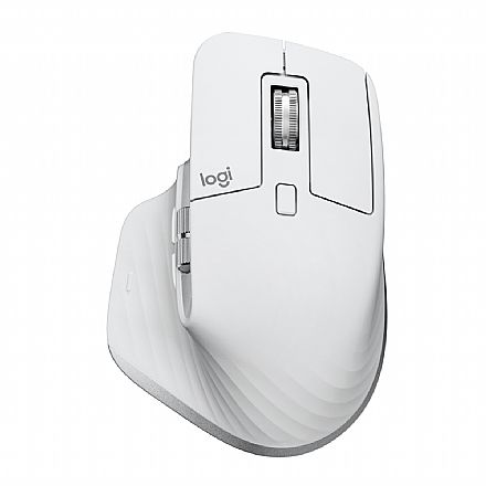Mouse - Mouse sem Fio Logitech MX Master 3S - Bluetooth ou USB Unifying - Logitech Flow - Branco - 910-006562