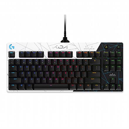 Teclado - Teclado Mecânico Gamer Logitech G Pro League of Legends KDA Edition - G HUB - Padrão US - Switch GX Brown - RGB Lightsync - 920-010074