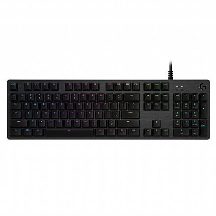 Teclado - Teclado Mecânico Gamer Logitech G512 Carbon - RGB - G HUB - Switch GX Brown - 920-009400 - ABNT2