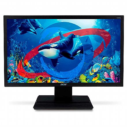 Monitor - Monitor 21.5" Acer V226HQL - Full HD - 5ms - Suporte VESA - HDMI/DVI/VGA