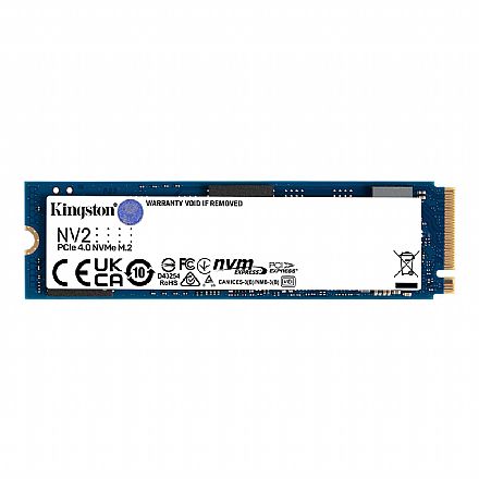 SSD - SSD M.2 1TB Kingston NV2 SNV2S/1000G - NVMe Gen 4 - Leitura 3500MB/s Gravação 2100MB/s - Compativel PS5