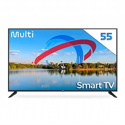 TVs - TV 55" Multilaser TL025M - Smart TV - 4K Ultra HD - Wi-Fi - HDR10 - HDMI / USB
