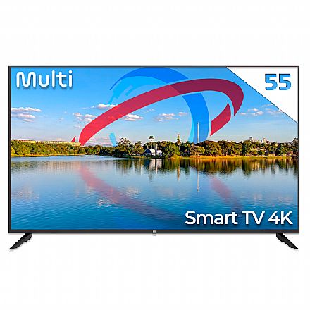 TVs - TV 55" Multilaser TL025M - Smart TV - 4K Ultra HD - Wi-Fi - HDR10 - HDMI / USB