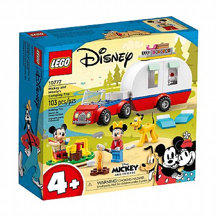 Brinquedo - LEGO Disney - Viagem para Acampar de Mickey Mouse e Minnie Mouse - 10777