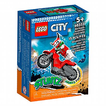 Brinquedo - LEGO City - Motocicleta de Acrobacias Reckless Scorpion - 60332