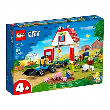 Brinquedo - LEGO City - Animais do Celeiro e da Fazenda - 60346