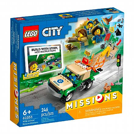 Brinquedo - LEGO City - Missões de Resgate de Animais Selvagens - 60353