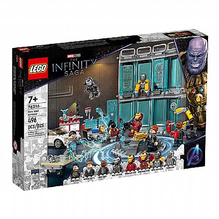Brinquedo - LEGO Super Heroes Marvel - Arsenal do Homem de Ferro - 76216