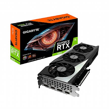 Placa de Vídeo - GeForce RTX 3050 8GB GDDR6 128bits - Gigabyte Gaming OC - GV-N3050GAMING OC-8GD