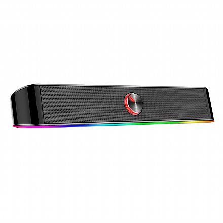 Caixa de Som - Soundbar Gamer Redragon Adiemus - 6W - LED RGB - Conector P2 e Energia USB - GS560
