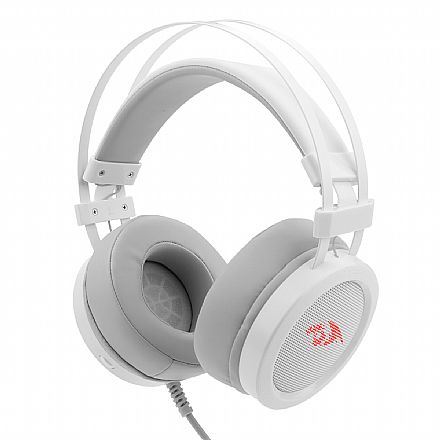 Fone de Ouvido - Headset Gamer Redragon Scylla Lunar White - com Microfone - Conector P2 - Branco - H901W