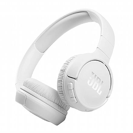 Fone de Ouvido - Fone de Ouvido Bluetooth JBL Tune T510 - Dobrável - com Microfone - Branco - JBLT510BTWHT