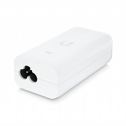 Acessórios para rede - Fonte Injetor PoE Ubiquiti U-POE-AF-BR - 15W - Gigabit - Energia e Dados através do cabo de Ethernet - Branco