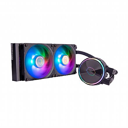 Water Cooler - Water Cooler MasterLiquid ML240 Flux - (AMD / Intel) - com LED RGB - Cooler Master MLY-D24M-A23PZ-R1