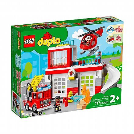 Brinquedo - LEGO Duplo - Quartel dos Bombeiros e Helicóptero - 10970