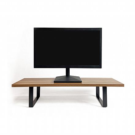 Móveis - Suporte para Monitor Reliza Stand Desk - com Regulagem de Altura - Marrom