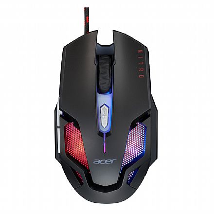 Mouse - Mouse Gamer Acer Nitro NMW200 - 7200dpi - 6 Botões - Iluminação LED