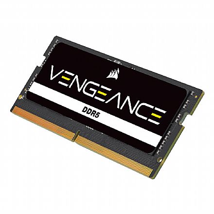 Memória para Notebook - Memória SODIMM 32GB (2x16GB) DDR5 4800MHz Corsair Vengeance - para Notebook - CL40 - CMSX32GX5M2A4800C40