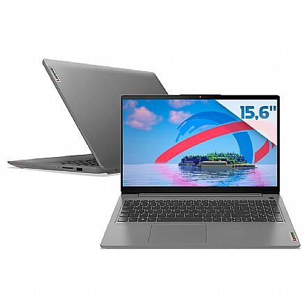 Notebook - Notebook Lenovo Ideapad - Ryzen 5 5500U, RAM 8GB, SSD 256GB, Tela 15.6" Full HD, Windows 11 - 82MF0003BR