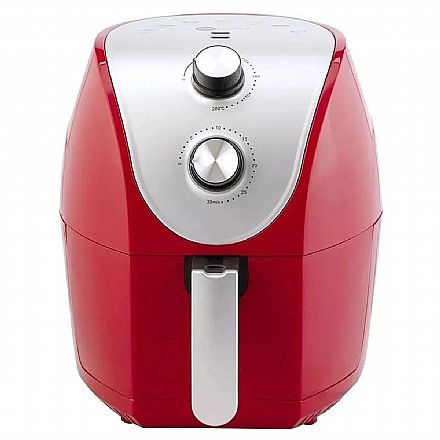 Eletroportáteis - Fritadeira Airfryer Fun Kitchen - 110V - 1400W - Vermelha - SHFC041D-RED