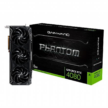 Placa de Vídeo - GeForce RTX 4080 16GB GDDR6X 256bits - Phantom Series - Gainward NED4080019T2-1030P