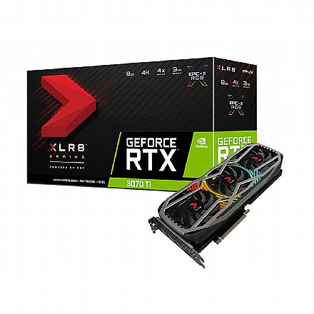 Placa de Vídeo - GeForce RTX 3070 Ti 8GB GDDR6X 256bits - PNY XLR8 REVEL EPIC-X- VCG3070T8TFXMPB1
