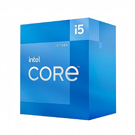 Processador Intel - Intel® Core i5 12400 - LGA 1700 - 2.5GHz (Turbo 4.4GHz) - Cache 18MB - 12ª Geração - BX8071512400