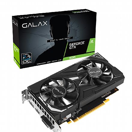 Placa de Vídeo - Placa de Vídeo GeForce GTX 1630 4GB GDDR6 64bits - EX 1-Click OC - Galax 63NQL4HP66EX