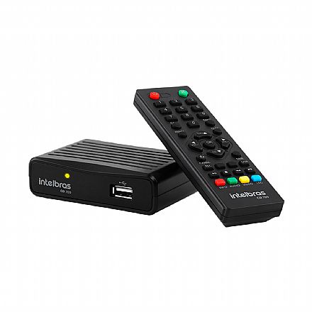 Players de Midia - Conversor Digital de TV e Gravador HDTV Intelbras CD 700 - Full HD - com Controle Remoto - USB, HDMI, AV