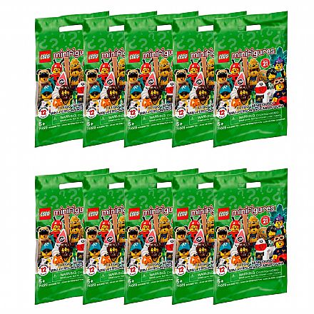 Brinquedo - Pack 10x LEGO Minifiguras - Série 21 - Unidade Sortida - 71029