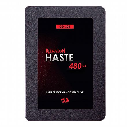 SSD - SSD 480GB Redragon Haste - SATA - Leitura 550MB/s - Gravação 470MB/s - GD-303