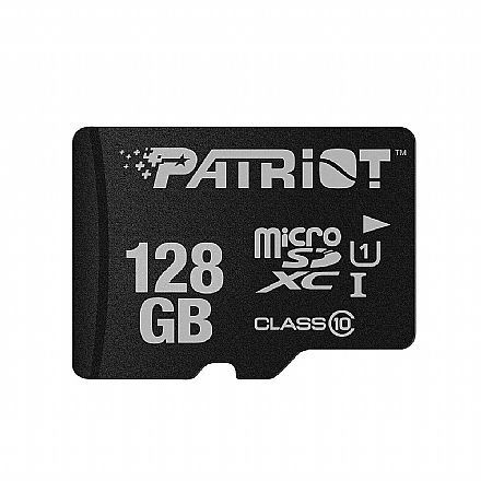 Cartão de Memória - Cartão 128GB Micro SDXC - Classe 10 - Velocidade até 80MB/s - Patriot Lx Series PSF128GMDC10